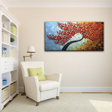 Load image into Gallery viewer, 3D Oil Paintings Maple Tree Pictures  (Home Decor Red Artwork Canvas Wall Art No Framed Abstract) - SallyHomey Life&#39;s Beautiful
