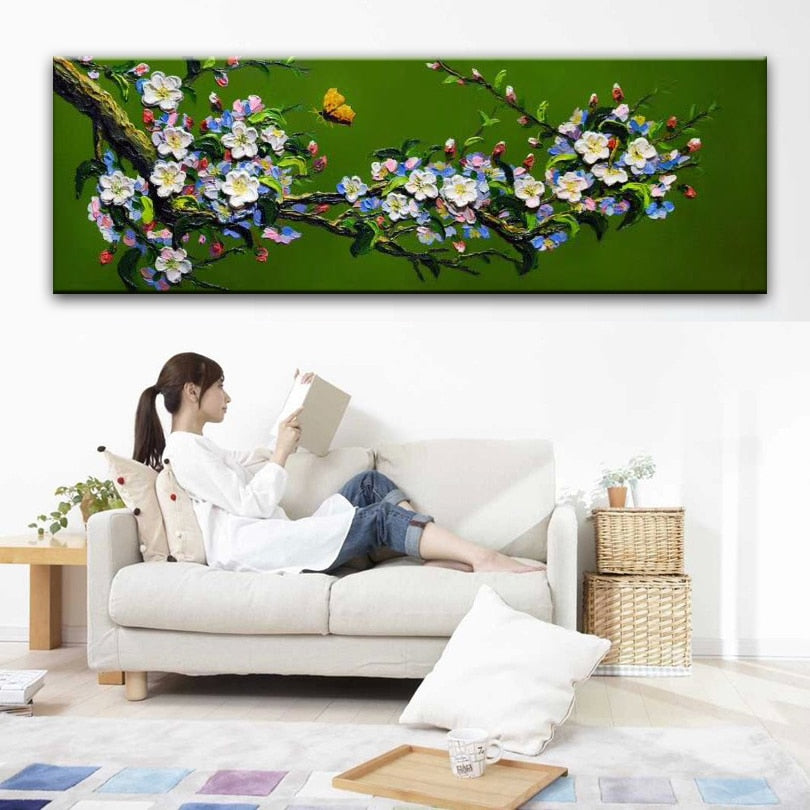 Hand painted Oil Painting on Canvas Home Decoration Painting modern flower painting         DM171108