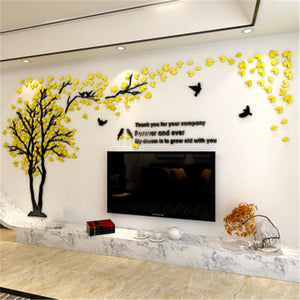 Tree Acrylic Decorative 3D Wall Sticker DIY Art - SallyHomey Life's Beautiful