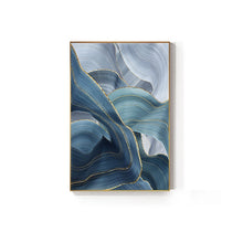 Load image into Gallery viewer, Modern Blue and Gold Poster Luxury Wall Picture - SallyHomey Life&#39;s Beautiful