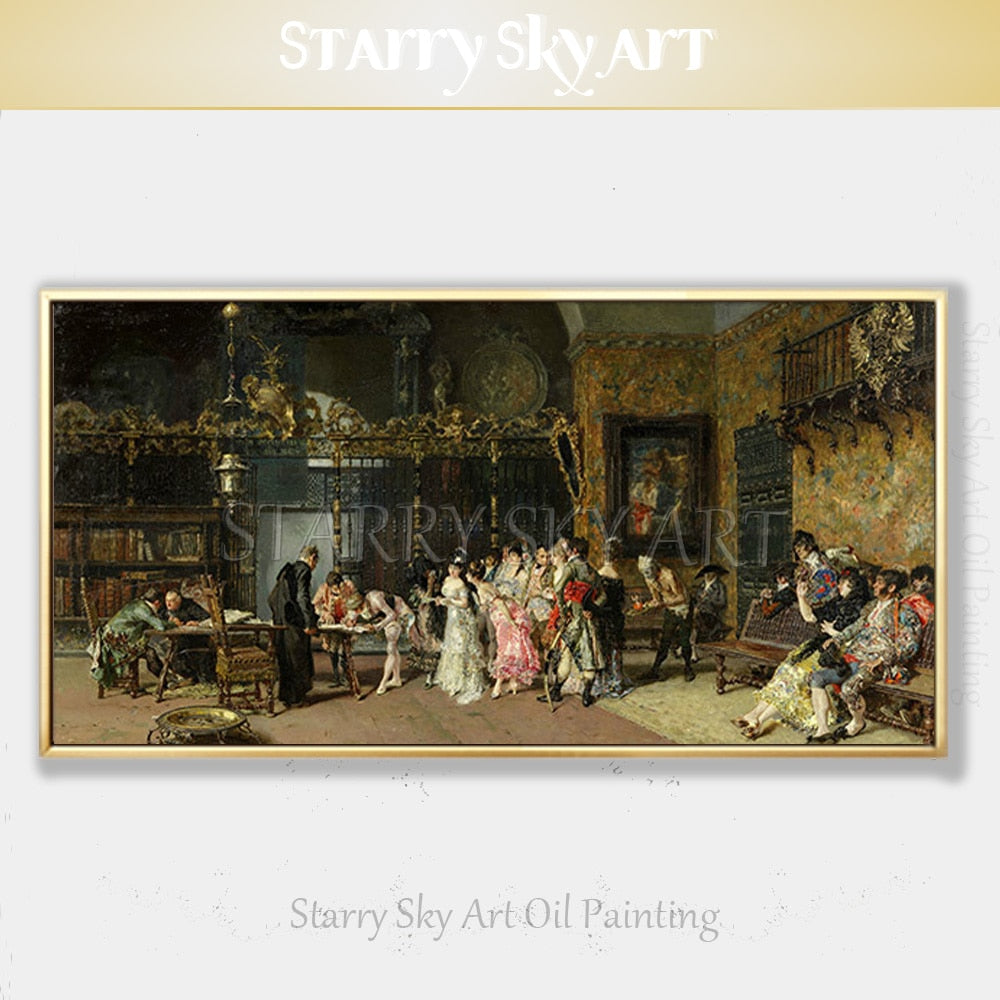 High Skills Artist Hand-painted High Quality Europe Figures Oil Painting 20th Century European Nobility Portrait Oil Painting